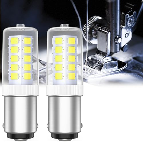 Noobibaba Nähmaschinenlampe B15D, 4W ersetzt 15W-30W Glühbirnen, Nicht dimmbar 220-240V 2 Stück (Kaltweiß 6000K)