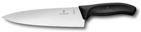 Victorinox Swiss Classic, Profi Tranchiermesser, Extra Scharfe Klinge, gerader Schliff, 20 cm, Kunststoffgriff, Rostfreier Stahl, schwarz