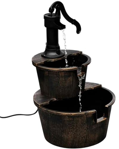 vidaXL Brunnen Design Brunnenpumpe Dekoration Innen Haus Wohnzimmer