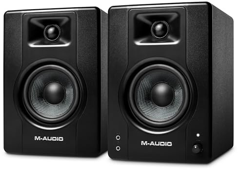 M-AUDIO BX4 4.5-Zoll Studio-Monitore High-Definition Monitor Lautsprecher Boxen für Recording und Multimedia, Paar
