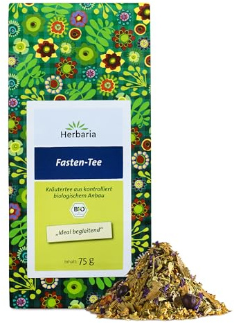 Herbaria Fasten-Tee bio 75g – lose Bio-Kräuterteemischung | Bio-Kräutertee lose, Bio-Fastentee für Fastenkuren und zwischendurch