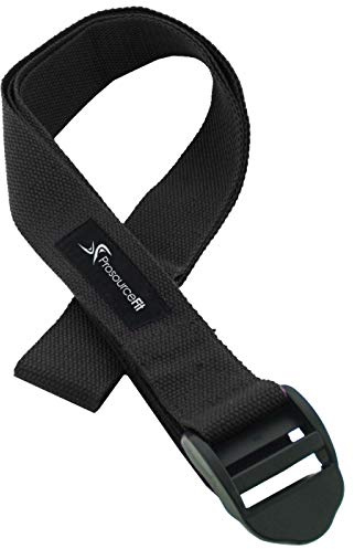 ProsourceFit Durable Cotton Cinch Buckle Yoga Strap for Stretching, Flexibility & Physical Therapy