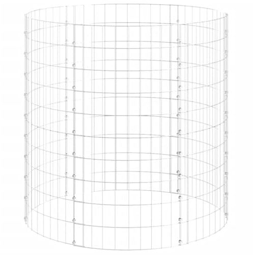 vidaXL Gartenkomposter Ø100x100 cm Verzinkter Stahl, Komposter, Abfallkomposter, Gartenkompostbehälter, Kompostbehälter, Abfall-Komposter