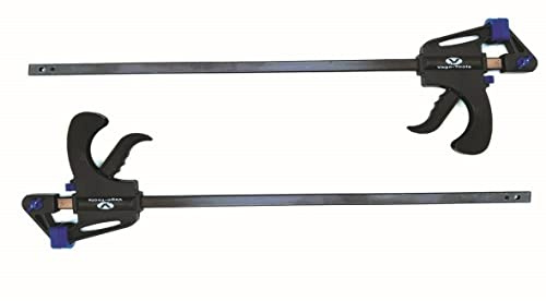 Vago-Tools 2x Einhandzwinge 900mm Leimzwinge Schnellspannzwinge, Schwarz