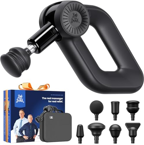 Bob and Brad D6 Pro Massagepistole mit 16mm Amplitude und OLED-Bildschirm, Percussion Massage Gun Muskel Massagegerät mit Tragetasche, Massage Pistole für Schulter Rücken Bein Muskelentspannung