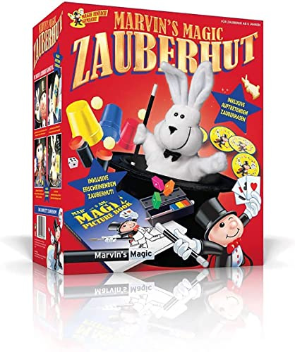 Marvin's Magic Zauberhase & Zylinder - Zauberset für Kinder ab 6 Jahren | Zauberhase mit Zylinder, Klassischer Zaubertrick für Kinder, Mit Zubehör und Anleitung, Tolles Geschenk