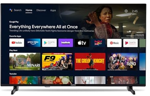 MEDION 108 cm (43 Zoll) Full HD Fernseher (Android TV, Smart TV, HDR, Prime Video, PVR, Bluetooth, MD 843100)