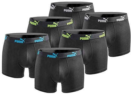 PUMA Boxershort 6er Pack Herren Basic Black Limited Edition - New Tripple Black- Gr.L