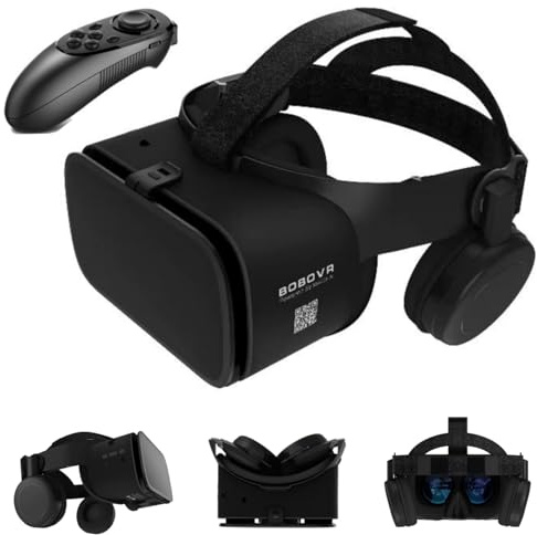 Hoorawwi Virtual-Reality-Headset, 3D-VR-Brille für Smartphone, Schwarz, für Erwachsene und Kinder, um 3D-Filme und Videos anzusehen