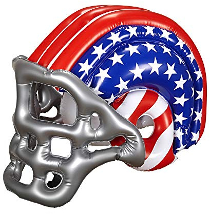 W WIDMANN MILANO Party Fashion 04867 - Aufblasbarer Footballhelm, Stars and Stripes, USA, American Football, Hut, Kostüm, Accessoire, Karneval, Mottoparty