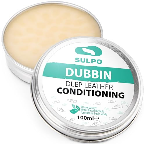 SULPO Dubbin Lederfett Farblos – Lederpflege Schuhe: Schuhcreme Farblos Für Glattleder – Schützt Vor Nässe, Salz & Schmutz 100 ml
