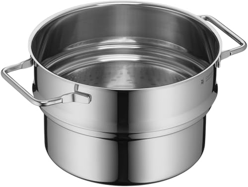 WMF Gemüse-/ Kartoffeldämpfer 20 cm, Dampfgarer Einsatz für Topf, Siebeinsatz für Töpfe, Cromargan Edelstahl 18/10 poliert, Dampfgareinsatz spülmaschinengeeignet