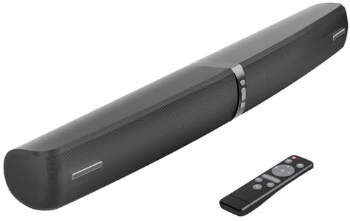 Soundbar für TV Geräte, 2-in-1 Trennbare Tower-Lautsprecher mit Bluetooth 5.3/HDMI-ARC/Optisch/AUX – Wandmontagefähige Home Cinema Sound bar mit Surround-Sound für PC/Gaming/Projektoren (Black) 1Pcs