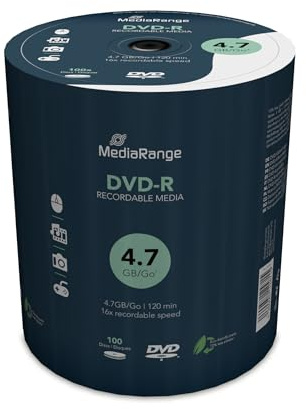 MediaRange DVD-R 4.7GB|120min 16-fache Schreibgeschwindigkeit, 100er Pack, MR442