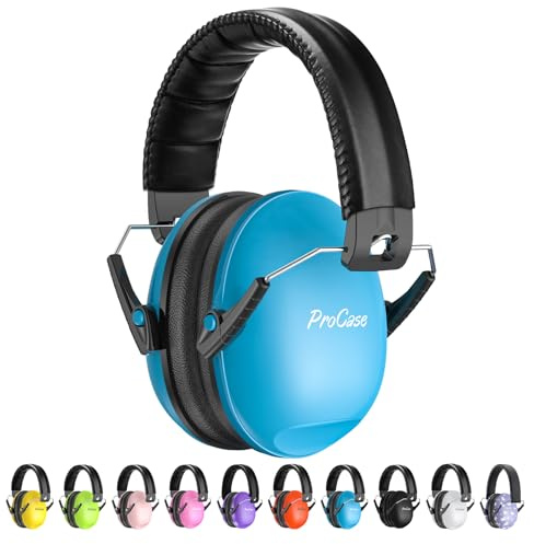 ProCase Kinder Gehörschutz NRR 21dB Lärmschutz für 3-12 Jahren Ohrenschützer Kapselgehörschutz für Schlaf, Reisen & Karnevalsumzügen Autismus Noise Cancelling