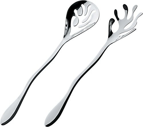 Alessi ESI16SET Mediterraneo, Salatbesteck aus Edelstahl 18/10 glänzend poliert