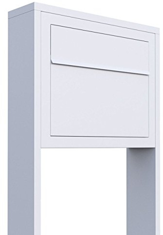 Standbriefkasten, Design Briefkasten Elegance Stand Weiß - Bravios