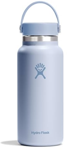 HYDRO FLASK - Wide Mouth Trinkflasche 946ml (32 oz) - Isolierte Wasserflasche aus Edelstahl - Sportflasche mit auslaufsicherem Flex Cap-Deckel & Gurt - Thermoflasche Spülmaschinenfest - Surf