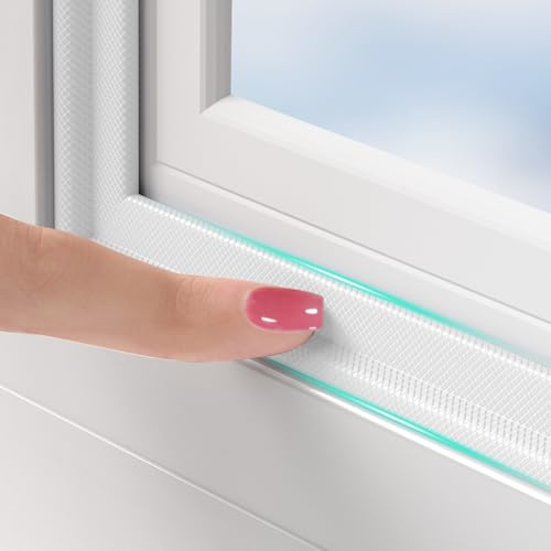 BKSAI Fensterdichtung Zugluftstopper Fenster Dichtungsband von Spalten 2-7,5mm Türdichtung Selbstklebend Dichtband Fenster Abdichten Holzfenster Kunststofffenster Haustür 6M Weiß