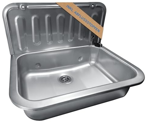 kör4u Ausgussbecken 50cm, Edelstahl, Spülbecken, Keller, Waschküche, Garten