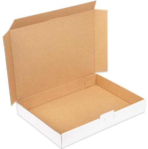 Kartonpirat 25 Maxibriefkartons 350 x 250 x 50 mm weiß DIN A4 B4 Versandkarton MB-5 Maxibrief bis 2 kg Warensendung Büchersendung Karton stabil für Post DHL Versandschachtel Faltschachtel (25 Stück)