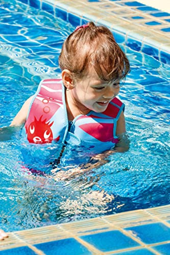 BECO-Sealife Schwimmweste Kinder 1-6 Jahren, Schwimmlernweste für Kinder von 15-30 kg mit variablen Auftriebskörpern, Beingurt und langem Reißverschluss