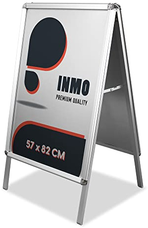 Kundenstopper A1 INMO Plakatständer silber, Werbetafel. Idealer Kundenstopper für innen und außen ink. zwei Schutzfolien. Werbeständer, Werbeschild.