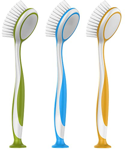 MR.SIGA Runde Spülbürste, Maße: Durchmesser 5,5 x 25 cm – 3er-Pack