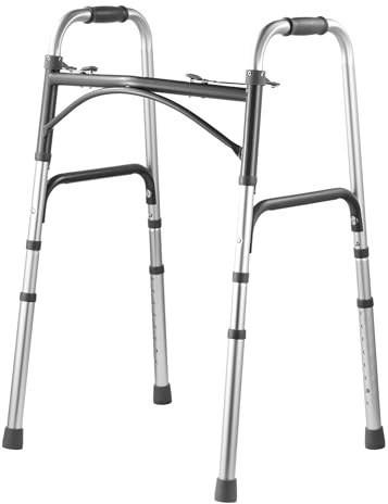 VEVOR Gehgestell faltbar, Gehbock für Senioren mit 8-fach einstellbarer Höhe und robusten Griffen, leichte Gehhilfe aus Aluminium für ältere und behinderte Menschen, bis zu 158 kg