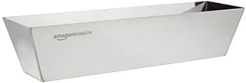 Amazon Basics Spachtelkasten Rechteckig Edelstahl, 35.56 cm lang, Silber