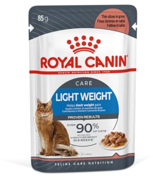 Royal Canin Light Weight Care Gravy | 12 x 85 g | Nassfutter für Katzen | Zur Unterstützung für übergewichtige Katzen | Enthält Eisen, Mangan und Zink