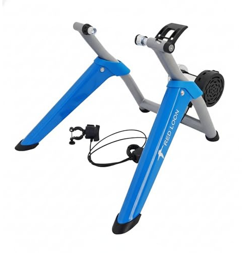 Fahrrad Rollentrainer für Indoor Training - Red Loon I Fahrradtrainer I Rennrad Rolle I Fahrradrolle Indoor I 26-29 Zoll I Magnetbremse 6 Gänge I Klappbar I bis 150kg belastbar