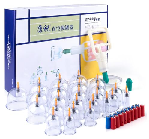 Sport-Tec Schröpfglas-Set mit Vakuumpumpe, 27-TLG.