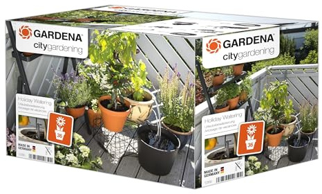 Gardena city gardening Urlaubsbewässerung: Pflanzenbewässerungs-Set für drinnen und draußen, individuelle Bewässerung von bis zu 36 Pflanzen (1265-20)