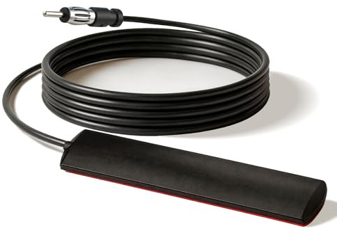 Binfu Autoradio Antenne UKW Auto Radio Antenne FM Scheibenantenne mit DIN-Stecker & 3m Kabel, Kfz Innenantenne für Autoradio Empfänger - Stabile Signalverbesserung