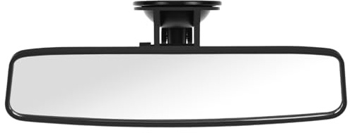 QWORK® 245 x 70 mm Universeller Auto-Innenspiegel mit Saugnapf, 360° Drehung, Rückspiegel für Autos, SUVs, CRVs, Vans, Lastwagen