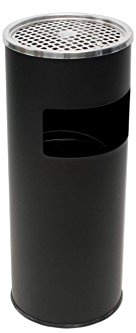 Stand, Metall, Aschenbecher mit Mülleimer 2 in 1 schwarz 60 cm