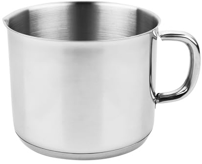 VIER - Kochtopf, Edelstahl, Induktionsboden, 12 cm Durchmesser x 10 cm Höhe, Fassungsvermögen 1,1 l