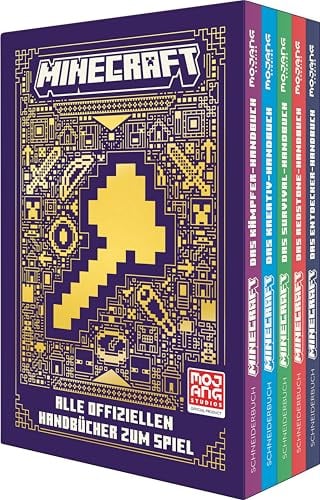Minecraft Alle offiziellen Handbücher zum Spiel: Alle Handbuch-Bestseller in einem hochwertig veredelten Schuber | Das perfekte Geschenk für Gaming-Fans und Minecraft-Anfänger (Minecraft Handbuch)
