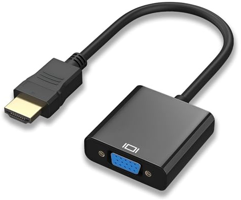 AK HDMI auf VGA Adapter (Stecker auf Buchse), Unidirektional HDMI auf VGA Converter für Computer, Desktop, Laptop, PC, Monitor, Projector, HDTV, Xbox, Chromebook, Raspberry Pi, Roku, Xbox und mehr (1)