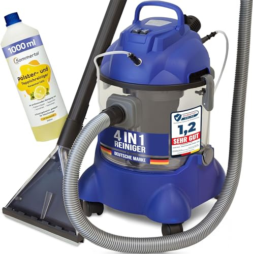 Albatros Nass-Trocken-Sauger Auto HYDRO 7500 + 1l Reinigungs-Shampoo- 4in1 Nasssauger + Polster-Reiniger Auto - 1200 W, 20l Volumen, 22 kPa Saugleistung