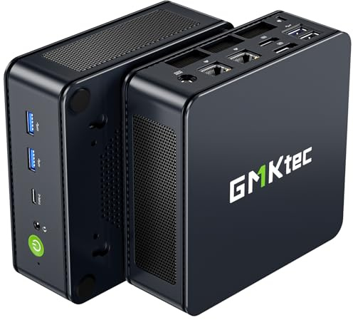 GMKtec M6 Ultra Gaming Barebone Mini-PC Ryzen 5 7640HS (aufgerüstet auf 6600H/6800U), KEIN RAM, KEINE SSD, Dual-NIC-LAN 2,5 GbE Mini-Computer, dreifaches 4K-Display, WiFi 6, USB4, BT 5.2, DP, HDMI 2.0