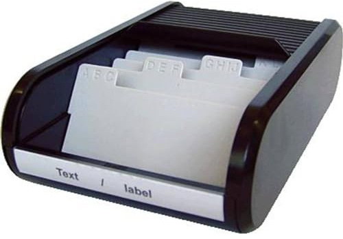 helit H6218095 - Visitenkartenbox für ca. 300 Visitenkarten, schwarz