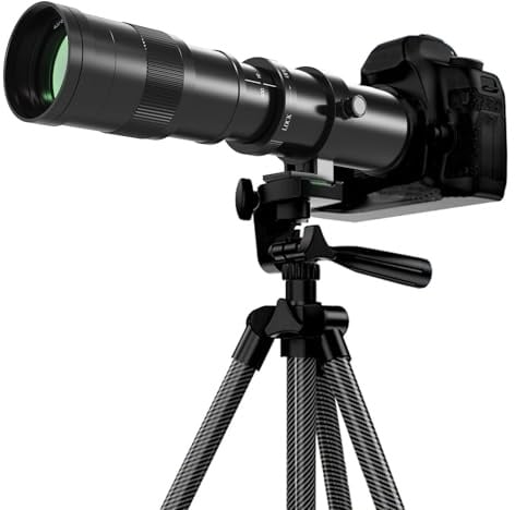 BENOISON Teleobjektiv 420-800mm, F Objektiv für Nikon DSLR, Manueller Fokus MF Zoom Objektiv für Nikon D3500 D850 D7500 D5600 D3400 D500 D7200 D5500 D750 D810 D3300 D5300 D610 D7100 D5200 D600 D3200