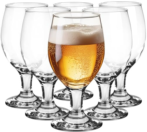 Glasmark Krosno Gläser-Set Für Bier 0,36 Liter Biergläser Pokal Gläser Für Craft Beer Tulpe Bierglas Trinkglas Glas Für Cocktail Cocktailgläser Spülmaschinenfest 6 x 360ML