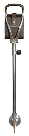 Classic Canes Sitzstock Polo mit echtem Ledersitz braun