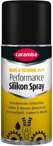 Caramba Performance Silikon Spray, Gleitspray zum Pflegen und Schützen, Schmieröl für Kunststoff, Gummi und Metall, Farblos und Geruchsarm, Mono-Sprühkopf, 100 ml