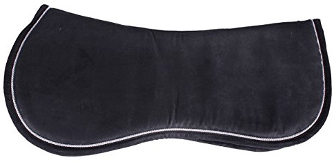 QHP Sattelunterlage Memory Schaum optimale Druckverteilung verschiedene Farben, 2 Größen (Warmblut, Schwarz)
