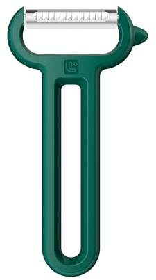 Linoroso Sparschäler Julienne Schnitt, Y Schäler mit Spitzer Spitze, Einfaches Schälen von Karotten, Kartoffeln, Gurken und Mehr Obst- und Gemüsestreifen, Scharf, Glatt, Bequemer Griff - Grün