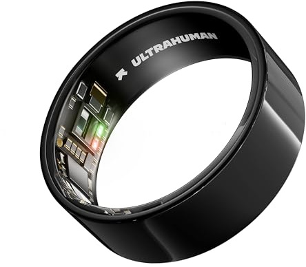 ULTRAHUMAN Ring AIR – Smart Ring Gesundheitstracker, Schlaf- & Fitness Tracker Ohne ABO, Herzfrequenz, HRV, SpO2, Titan, Bis 6 Tage Akku, Wasserdicht 100m, Damen & Herren